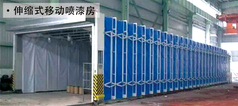 移動伸縮噴漆房工作原理